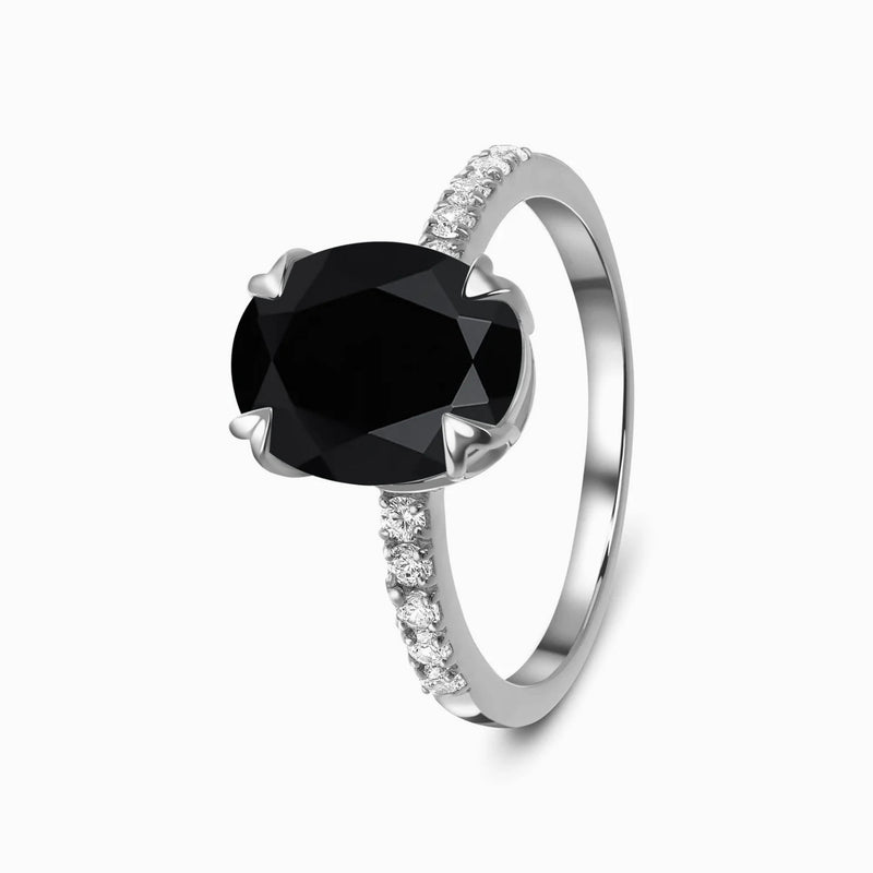 Bague obsidienne noire - Soléa