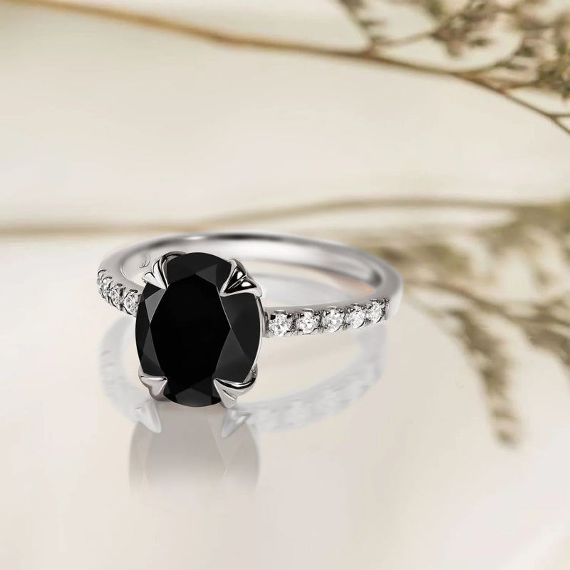 Bague obsidienne noire - Soléa