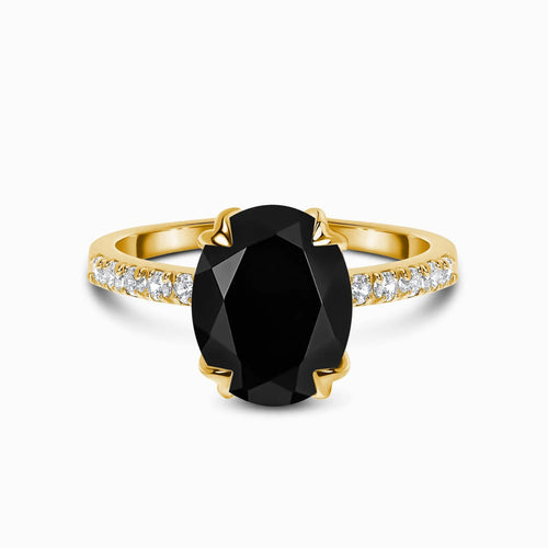 Bague obsidienne noire - Soléa