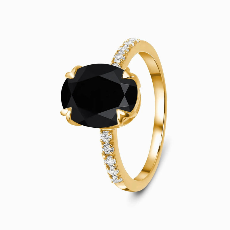 Bague obsidienne noire - Soléa