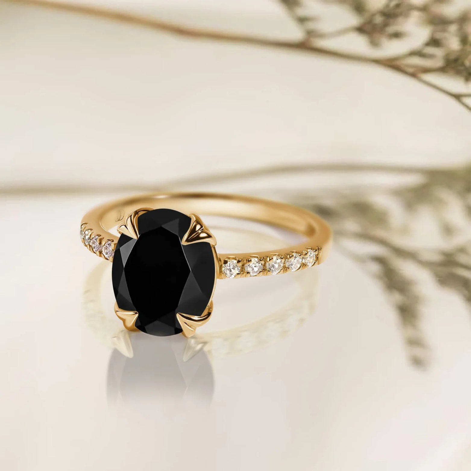 Bague obsidienne noire - Soléa
