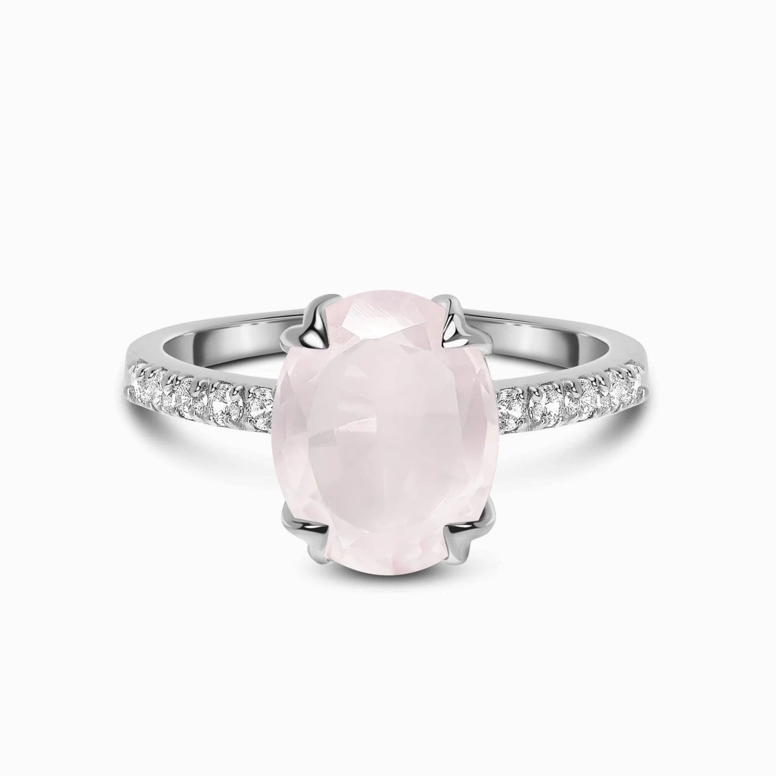 Bague quartz rose - Soléa