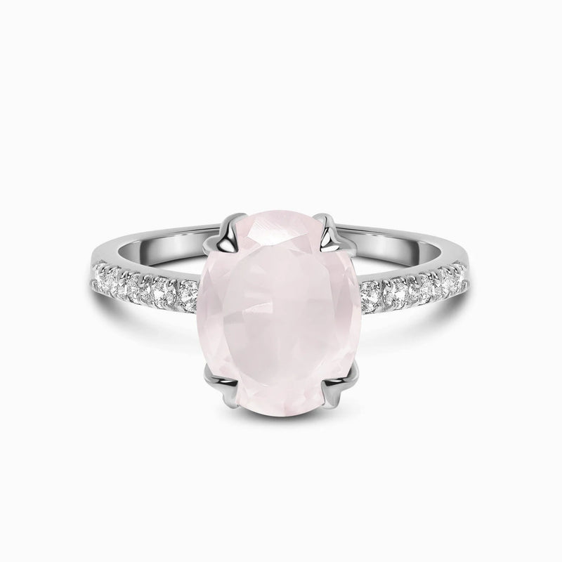 Bague quartz rose - Soléa
