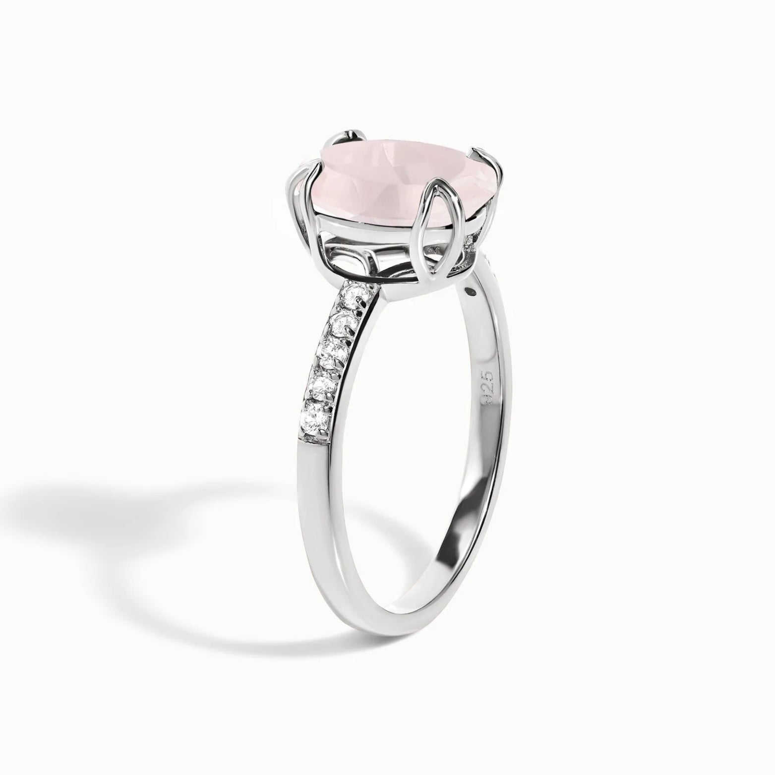 Bague quartz rose - Soléa