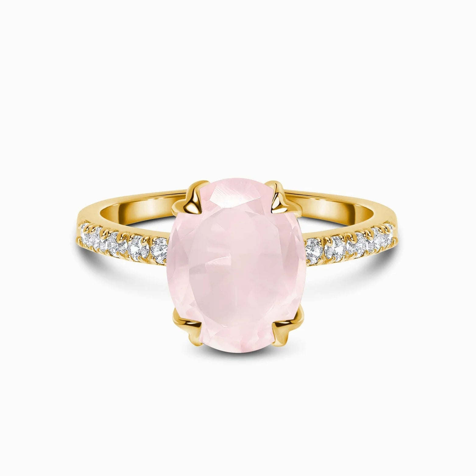 Bague quartz rose - Soléa
