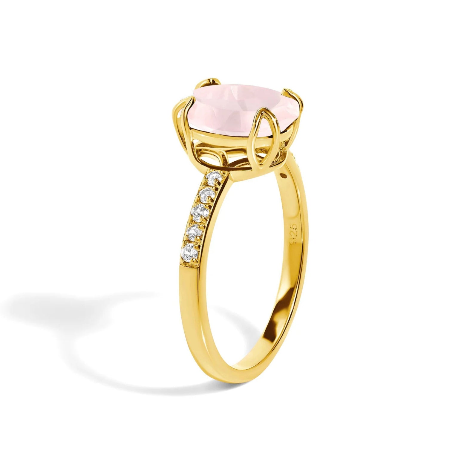 Bague quartz rose - Soléa