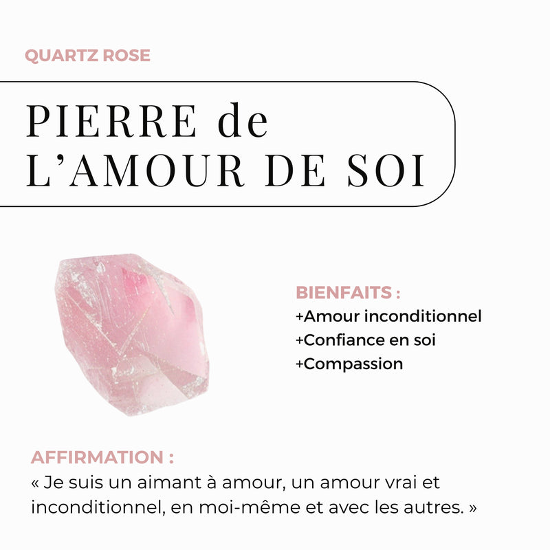 Bague quartz rose - Siana