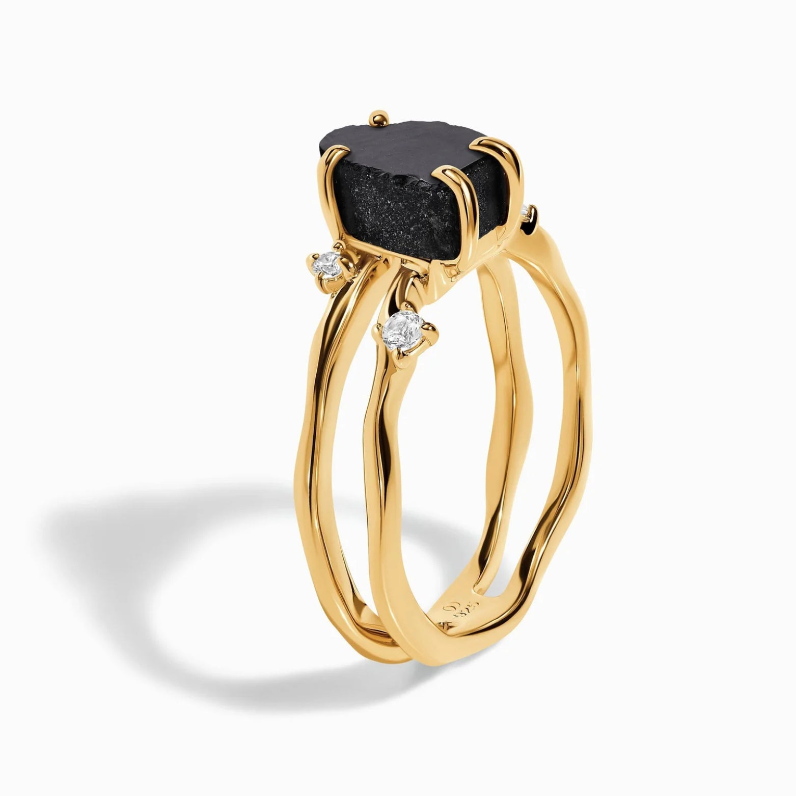 Bague obsidienne noire - Siana