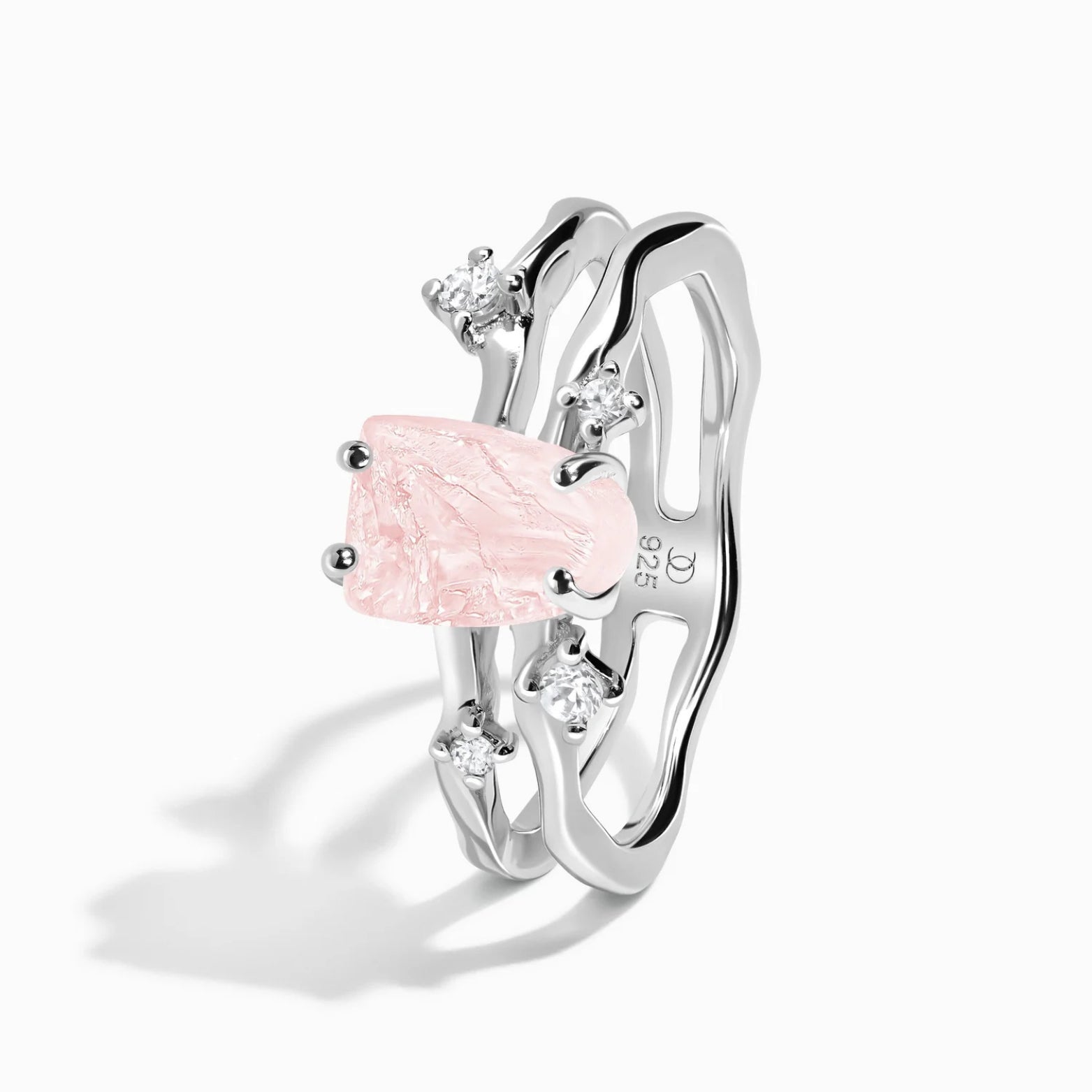 Bague quartz rose - Siana