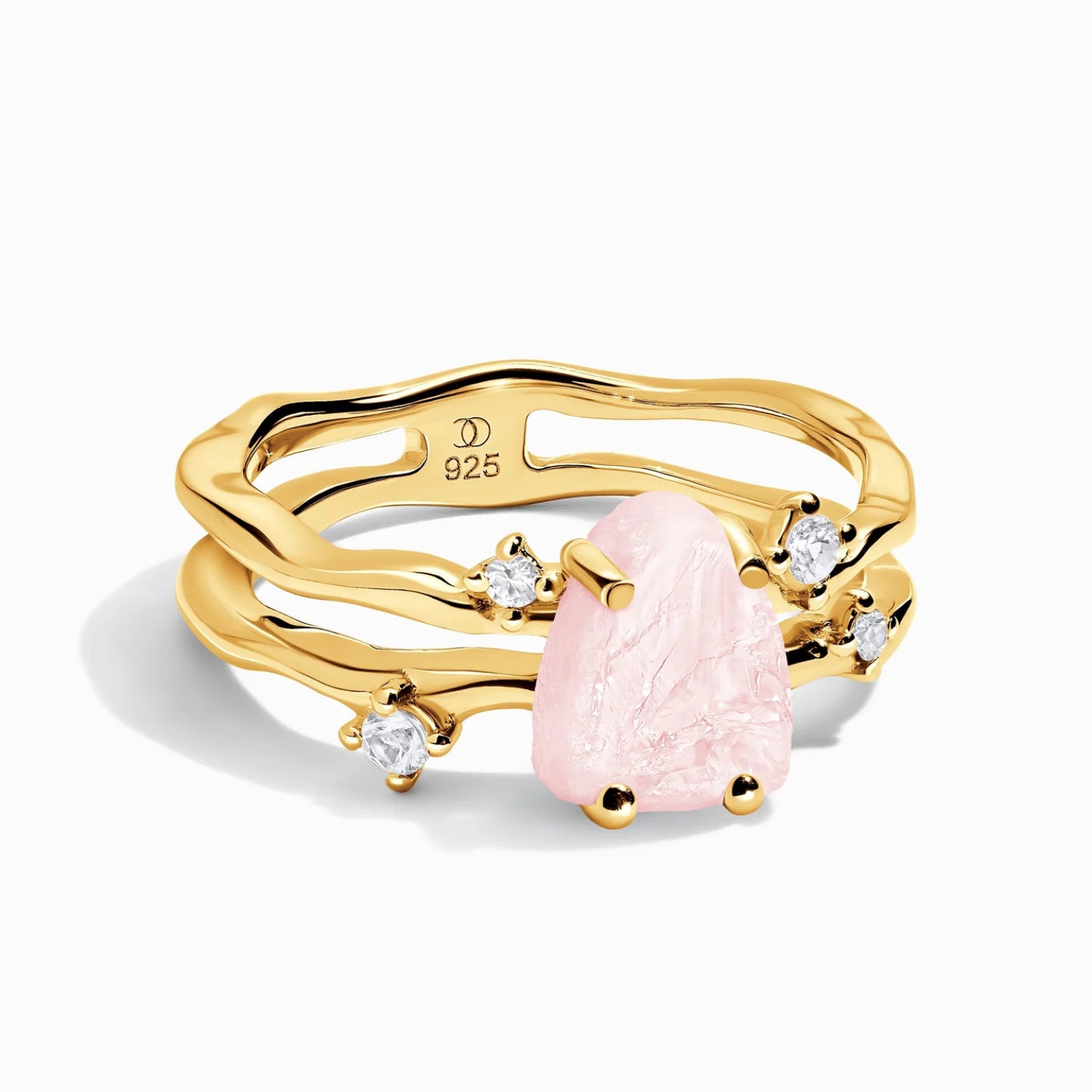 Bague quartz rose - Siana