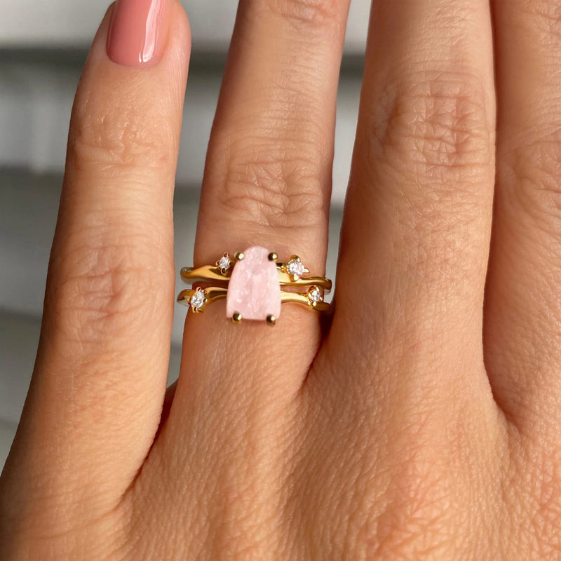 Bague quartz rose - Siana