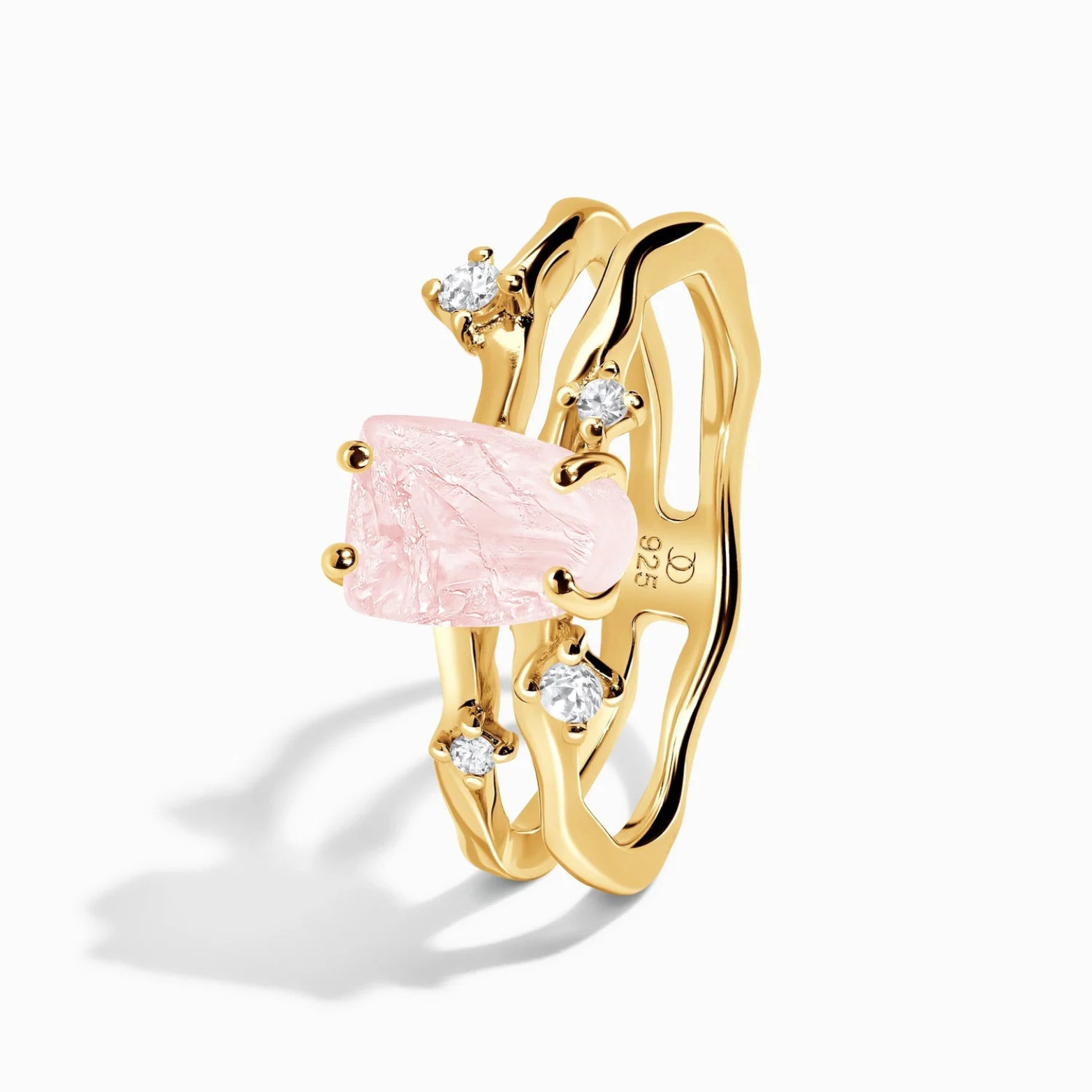 Bague quartz rose - Siana