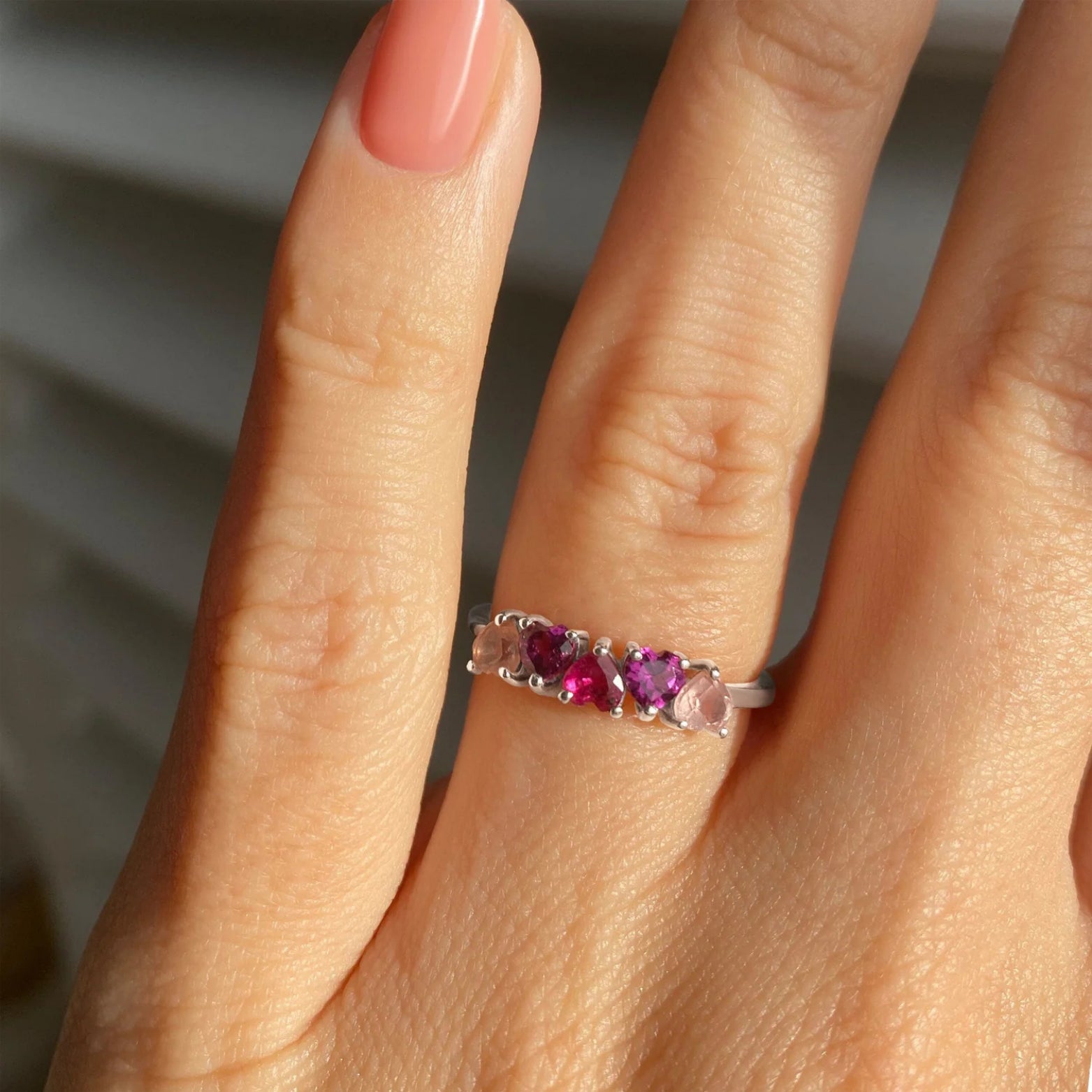 Bague quartz rose - Alma