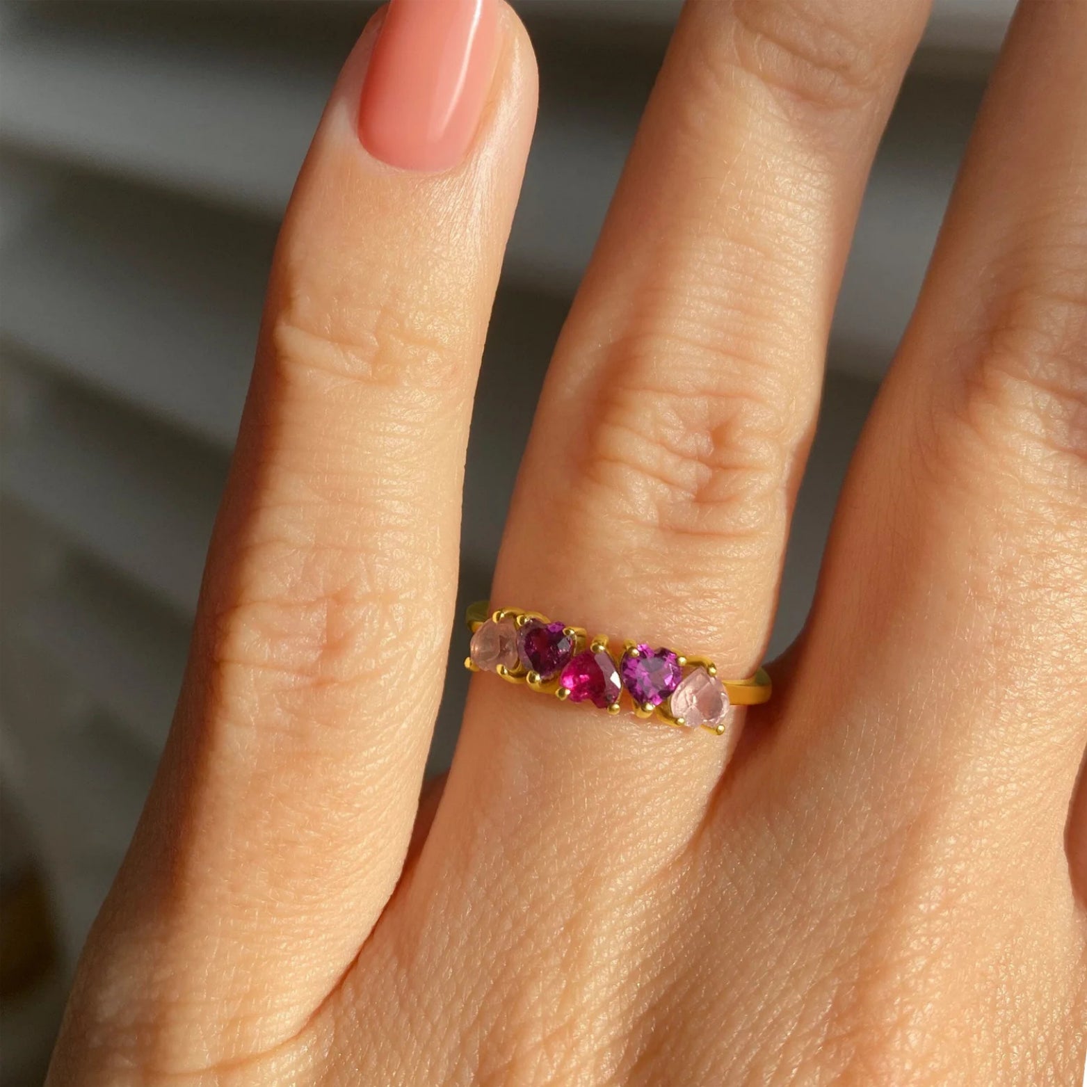 Bague quartz rose - Alma